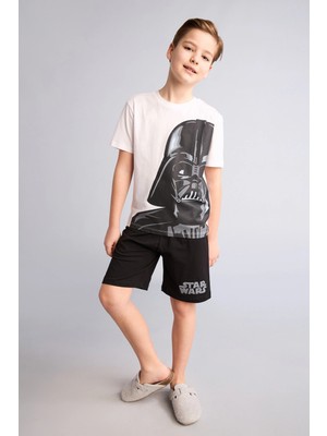 DeFacto %100 Pamuk Star Wars Regular Fit 2'li Pijama Takımı Erkek Çocuk E0336A826SM