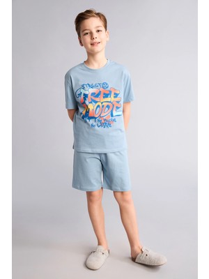 DeFacto %100 Pamuk Baskılı 2'li Pijama Takımı Erkek Bebek G8826A826HS