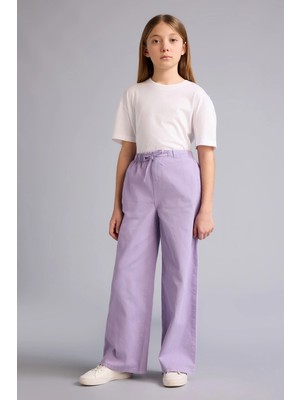 DeFacto %100 Pamuk Wide Leg Gabardin Pantolon Kız Çocuk G0607A826SM