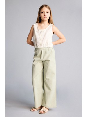 DeFacto %100 Pamuk Wide Leg Pantolon Kız Çocuk G0608A826SM
