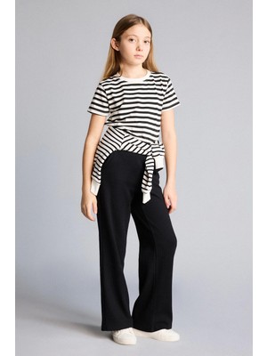 DeFacto Wide Leg Waffle Pantolon Kız Çocuk E8293A826SP