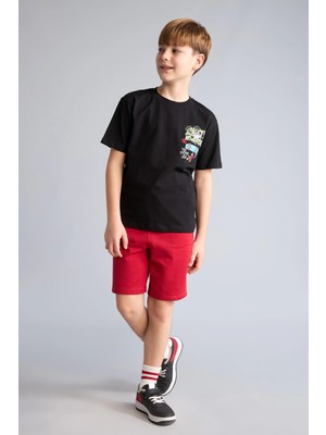 DeFacto %100 Pamuk Oversize Sweatshirt Kumaşı Şort Erkek Çocuk H2027A826SM