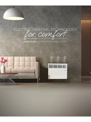 Elektrikli Konvektör Isıtıcı 1500 Watt Manuel Termostatlı Soba (Ayaklar,askı Aparatı Dahil)