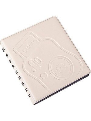 1001 Instax Spiralli Polakart Fotoğraf Albümü, 6X9CM, 68 Fotoğraf Kapasitesi (Beyaz)