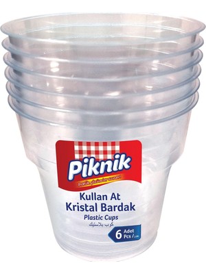 1001 Kullan At Kristal Bardak 6'lı Şeffaf 1482