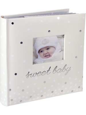 1001 International Designs Sweet Baby Fotoalbum, 160 x 10 Cm, Weiß