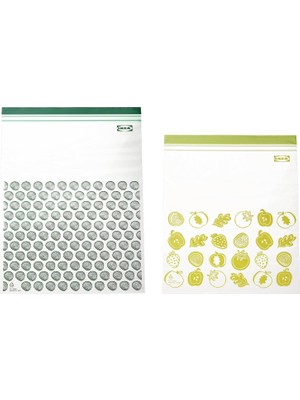 Ikea Plastik Torba , 30 Adet Paket, Şunlardan Oluşur: 15 Torba 6 L (28,5 x 41 Cm) ve 15 Torba 4,5 L
