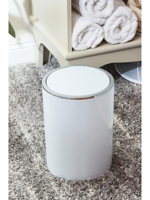1001 Beyaz, Çöp Kovası 5 Litre - Inca Model