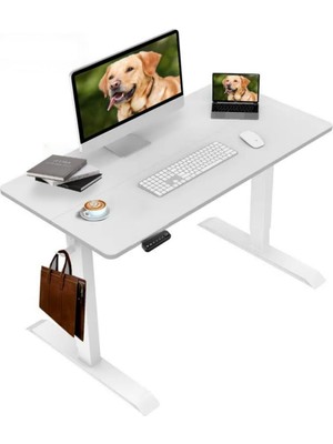 1001 Şeker Ofisi - Elektrikli Yüksekliği Ayarlanabilir Ergonomik Bilgisayar & Çalışma Masası - Tek