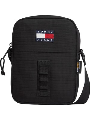 1001 Tommy Hilfiger Tjm Outdoor Reporter Erkek Çapraz Askılı Çanta Black Os