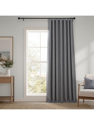 1001 Boch-Ln-Dw-P Keten Karartma Perdesi, Ekstra Geniş, 100 x 108 Cm, Blazer Gri