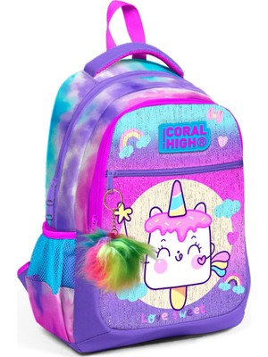 1001 Üç Gözlü Kız Çocuk Ilk ve Orta Okul Çantası - Pembe Unicorn Dondurma