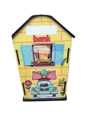 1001 Ahşap Ev Kumbara Sarı Temalı