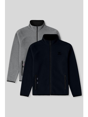 1001 Tommylıfe Standart Kalıp Dik Yaka 2li Paket Polar Sweatshirt, 87992
