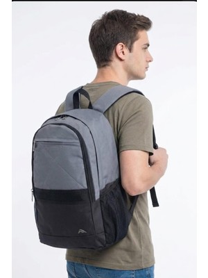 1001 PL-0303 Unisex Okul ve Seyahat Çantası Füme
