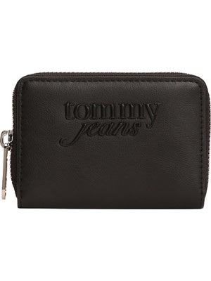 1001 Tommy Hilfiger Tjw Must Small Za Kadın Fermuarlı Cüzdan Black Os