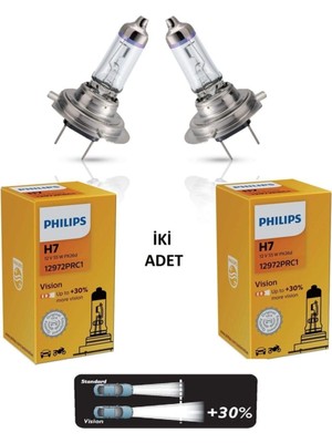 1001 H7 12V 55WATT%30 Fazla Işık Standart (2 Adet) Ampul 12972PRC1 Ean- 8711500405937