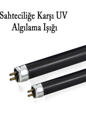 1001 6 Watt Blb Mor Işık Para Kontrol Floresan Ampul 6W Blb 21CM