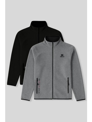 1001 Tommylıfe Standart Kalıp Dik Yaka 2li Paket Polar Sweatshirt, 87992