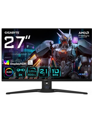 1001 Aorus FO27Q5P 27" OLED Gaming Monitor, Qhd (2560X1440), 500Hz, 0.03MS Gtg, Anti-Reflection, HDMI 2.1