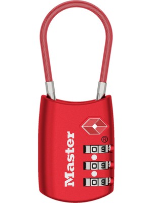 1001 4688D Set Your Own Combination Tsa Onaylı Bagaj Kilidi, 1 Paket, Kırmızı