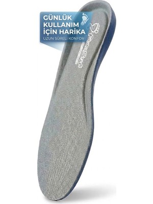 1001 M100 Memory Foam Rahat Konforlu Ayakkabı Tabanı Gri 45 Numara