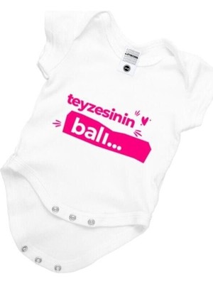 1001 Kız Bebek Teyzesinin Balı Baskılı Zıbın