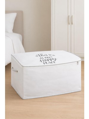1001 Ipli Baskılı Yorgan Yastık Kıyafet Hurcu Düzenleyici Organizer Hurç (Yorgan 75 x 45 x 45)