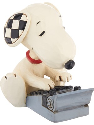 1001 Jim Shore Peanuts Snoopy Yazma Minyatür Heykelcik, 7,5 Cm, Çok Renkli