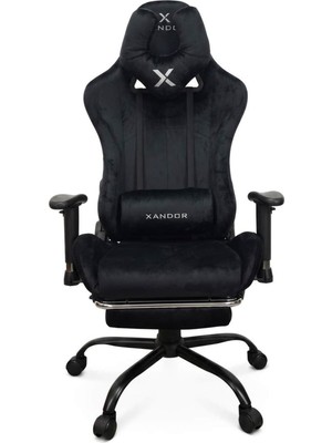1001 Xandor XG500 Kadife Kumaş Metal Iskelet Premium Gaming Koltuk 180° Yatabilen Ergonomik Oyuncu Kol