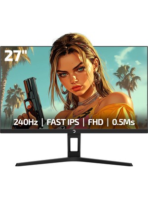 1001 "gamepower Kaze T20 Gaming Monitör 27"" Fhd 240Hz 0.5ms Fast IPS Panel Siyah"