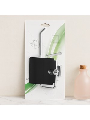 Kapaklı Metal Banyo Kağıt Havluluk (Yapışkanlı Montaj)