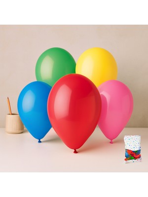 Renkli Klasik Balon 26 cm (10'') - 100'LÜ Paket