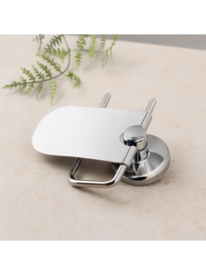 Kapaklı Metal Wc Kağıtlık (Vidalı Montaj)