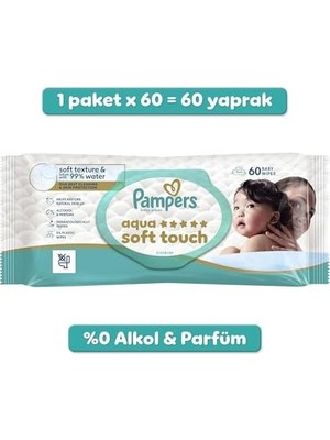 Skygo Revify Aqua Soft Touch Bebek Islak Havlu 1 Paket 60 Yaprak