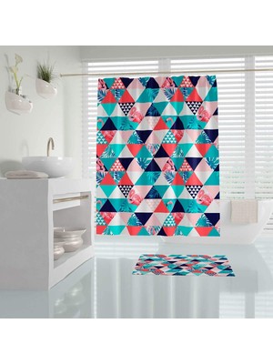 Küflenmez Duş Perdesi Yüksek Kaliteli Banyo Perdesi Dekoratif 180X200 Duş Perdesi, Polyester Kum