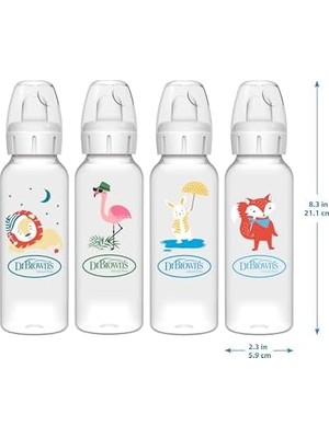 Skygo Revify 8 OZ/250 ml Pp Dar Ağız + Sippy Biberon Bardak, Flamingo, Tekli Paket
