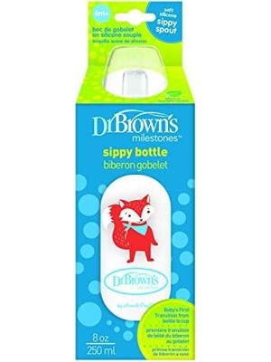Skygo Revify 8 OZ/250 ml Pp Dar Ağız + Sippy Biberon Bardak, Tilki, Tekli Paket