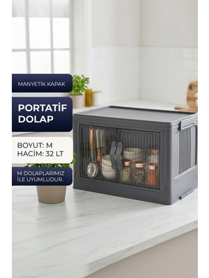 Kitchen Life Tekli Istiflenebilir Portatif Katlanabilir Çok Amaçlı Organizer Dolap-Mutfak Banyo Dolabı