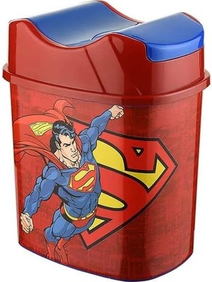 Skygo Revify Superman Lisanslı 5.5 Litre Hazneli Çocuk Odası Çöp Kovası