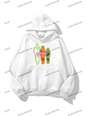Frefly Store Tarzsokak Y2K Unisex Pockets Empty Sweatshirt Kod 1617 Beyaz, BEYAZ-151, Xl