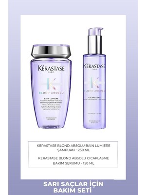 Frefly Store Kerastase Kérastase Blond Absolu Parlaklık Veren Şampuan 250 ml & Saç Serumu 150 ml