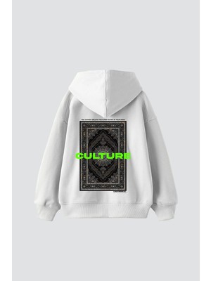 Frefly Store Tarzsokak Culture Etnik Baskılı Oversize Unisex Premium Beyaz, BEYAZ-280, S