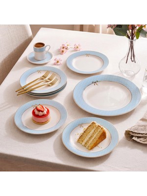 Frefly Store Aryıldız Nila 7 Parça 6 Kişilik Pasta Takımı Mavi