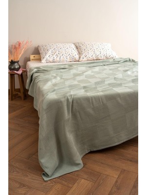 Frefly Store Soley Serenity 200X220 Çift Kişilik Pike, Yeşil
