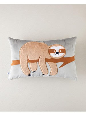 Frefly Store English Home Faultier Bebe Dekoratif Kırlent 35X55 cm Açık Gri