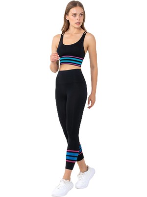 Frefly Store Miofit Energy Yüksek Bel Toparlayıcı Seamless Spor Tayt Siyah S-M