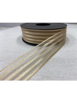 Frefly Store Benim Marifetlerim - Altın Şifon Hilton Şerit Kurdele 20 Metre