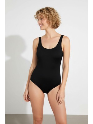Frefly Store Ayyıldız Ayyıldız 49300 Toparlayıcı Büyük Beden Mayo Siyah 38