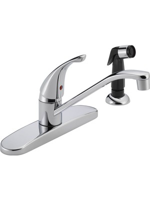 Frefly Store Peerless Yan Püskürtücülü Tek Kolu Evye Bataryası, Krom P115LF